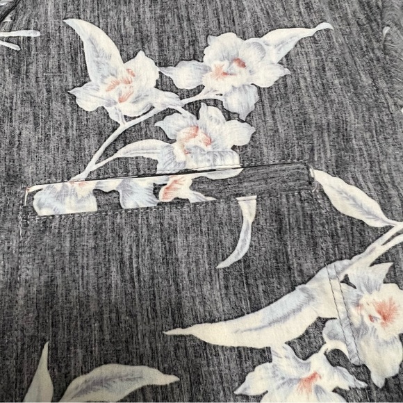 SUNRISE KINGDOM COTTON SOFT RELAXED ORCHIDS PRINT SHIRT SLEEVE BUTTON UP SHIRT - Picture 7 of 10